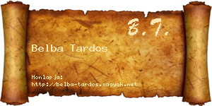 Belba Tardos névjegykártya